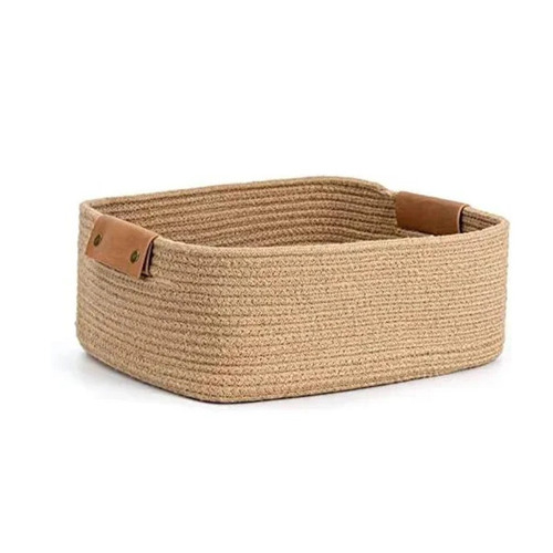 Rectangular Cotton Rope Storage Basket