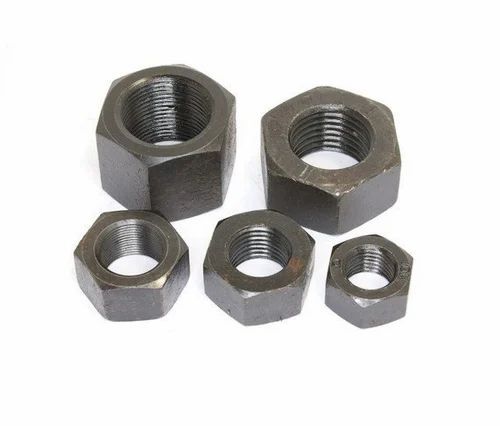 Steel Hex Nuts - Hot Rolled, Standard Size, Polished Galvanized Finish | Corrosion Resistant, Long Life, Hexagonal Head Design, Easy to Use, Strong for Vehicles & Machinery