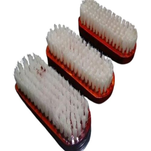 Wood Cloth Brushes - PVC Handle, Nylon Soft Bristles, White Color | Easy to Clean, Ideal for Bathroom Use