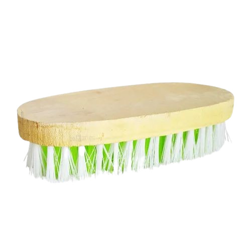 Wooden Clothes Brush - PVC Handle Nylon Bristles Soft Stiffness | Multicolor Easy to Clean Ideal for Bathroom Use
