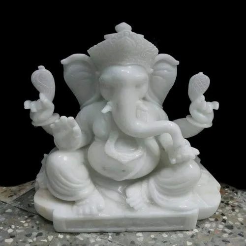 18 Inches Marble Ganesh Statue