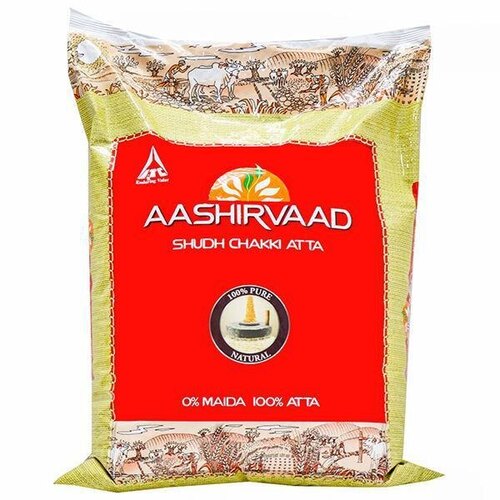 Aashirvaad Wheat Flour - 100% Pure, Food Grade, White Color, Pack Size: 10 kg | Fresh Quality, Ideal for Culinary Uses