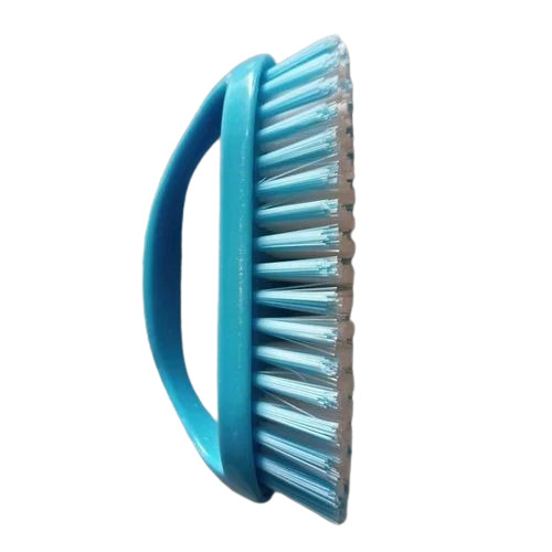 Blue Clothes Brushes - PVC Handle, Nylon Bristles, Soft Stiffness | Easy to Clean, Wooden Material, Ideal for Bathroom Use