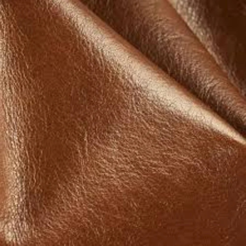 Brown Leather Fabric - Attributes: Tear-Resistant