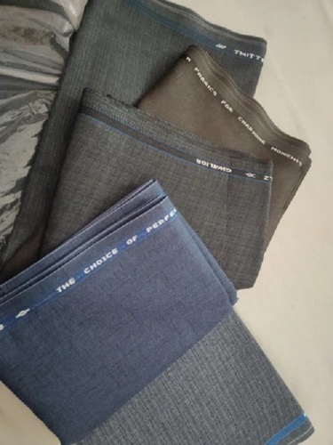 DMS Suiting Fabric - Washable, Shrink Resistant, Various Colors | Plain Texture, Ideal for Textile Industry Applications