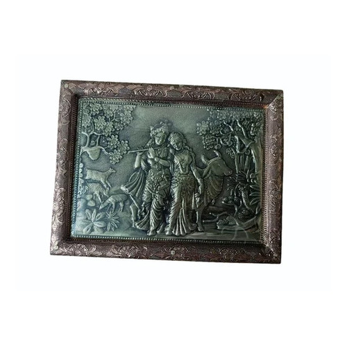 Handicraft Wooden Dry Fruit Box - 500 gms Capacity, 4 Compartments , Golden and Silver Color, Customizable Design