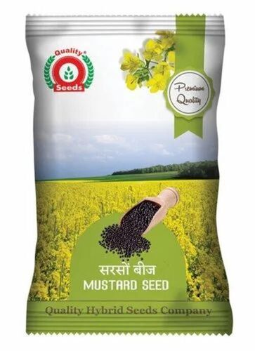Mustard Seeds Packaging Pouch - PET (Polyester) Material, Glossy Finish, Multi Color Design | Double Layer Lamination, Heat Sealed Closure