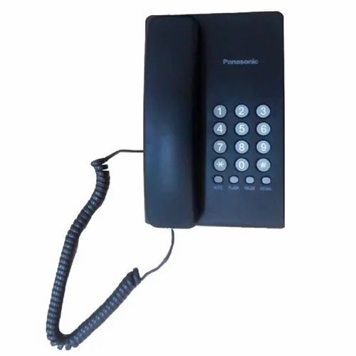 Panasonic KX-TS400 Telephone - Plastic Build, Wired Connectivity | Black Antique Design for Office and Home Use