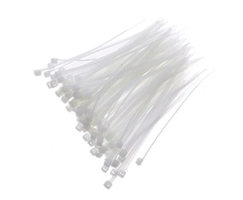 Plastic Cable Tie - PVC Material, Flat Shape, White Color | High Tensile Strength, UV Resistant, Flame Retardant, Lightweight, Corrosion Resistant, Self-Locking Mechanism, Flexible Usage