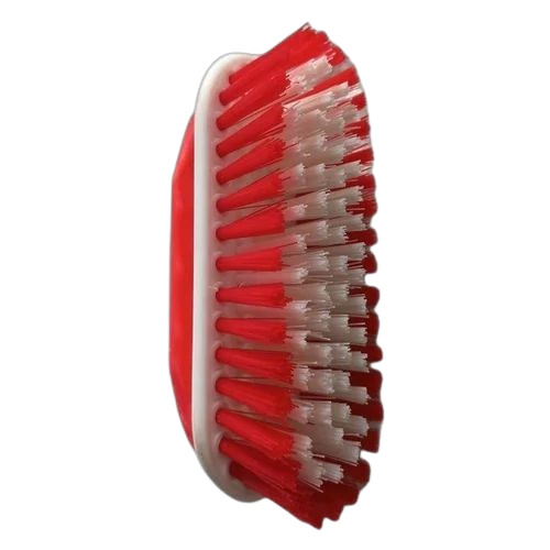 Plastic Clothes Brush - PVC Handle, Soft Nylon Bristles, Red Color | Ideal for Easy Bathroom Cleaning, Simple to Maintain