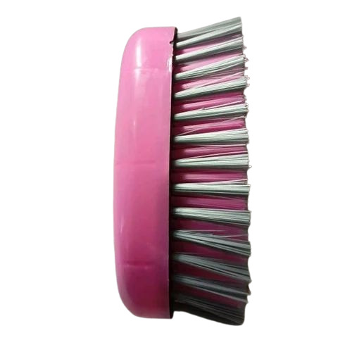 Plastic Clothes Brushes - Nylon Bristles, Soft Stiffness, Pink Color | Easy to Clean, Ideal for Bathroom and Cloth Washing
