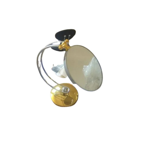 Round Shaped Table Top Mirror - Glass & Stainless Steel, Silver & Golden Color, Corrosion Resistant, Decorative Usage for Hotels and Households
