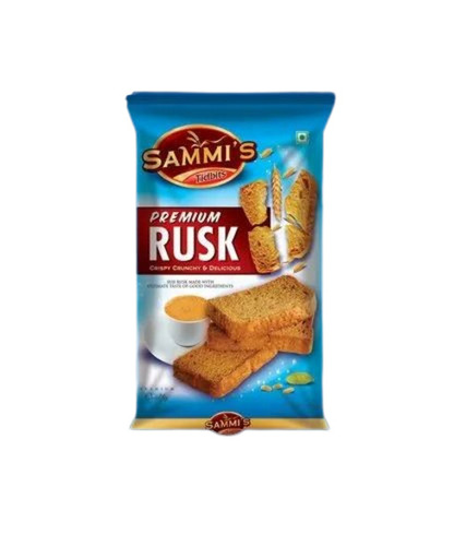 Rusk Packaging Pouch - PET (Polyester) Material, 12x18 Inches, Multi Color, Printed Laminated Design, Double Layer Lamination, Heat Sealed Closure