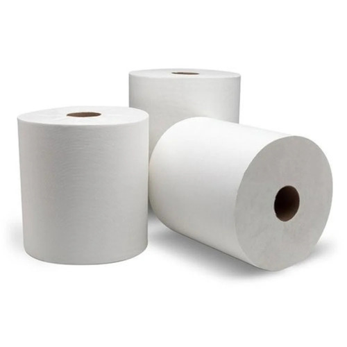 Tissue Paper Roll - Light Weight, White Color | Disposable, Soft Touch, Plain Design, Ideal for Home and Hotel Use