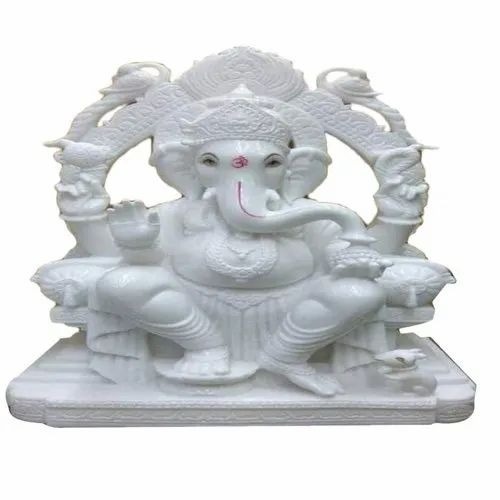 White Marble Ganesh Statue