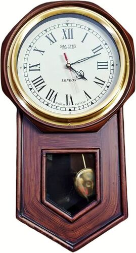 Antique Look Pendulum Wall Clock - Color: Brown