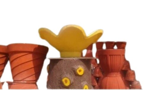 Designer RCC Flower Pot - Lightweight, Crack Resistant Material | Glossy Finish, Various Colors Available, Perfect for Planting