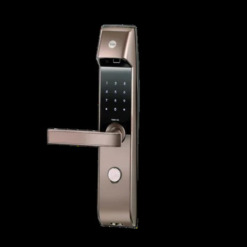 Fingerprint Door Lock - Silver Finish, Lever Access with RFID Card and <100 Fingerprint Capacity, Customizable Size