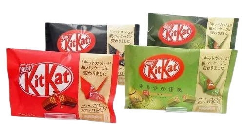 Kitkat Chocolate Packaging Pouch - Plastic Material , Multi Color Printed Design with Durable and Flexible Structure