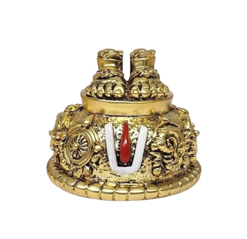 Polyresin Charan Paduka - Color: Wh Golden