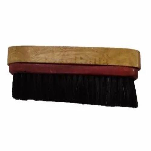 Wooden Shoe Brush - Horse Hair Bristle 6 Inch Size | Soft Bristle for Gentle Cleaning Easy Maintenance Brown Color