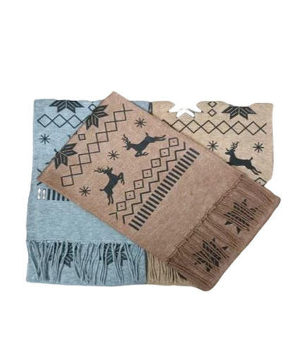 Animal Print Woolen Muffler - Woolen, Multicolor | Soft and Comfortable, Breathable, No Fade, Washable, Modern Style for Men