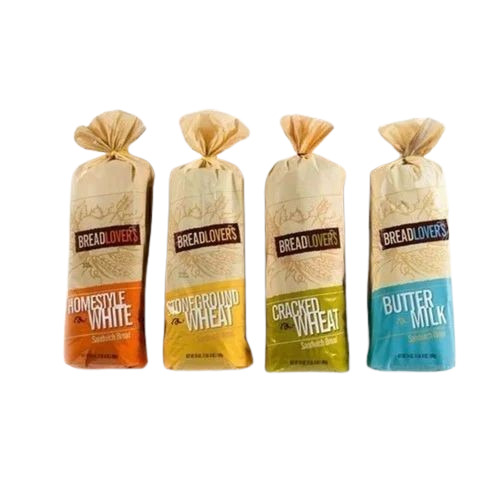 Bread Packaging Pouch - Plastic, Printed Design | Suitable for Bakery Products, Durable and Versatile Packaging Material