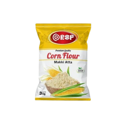 Corn Flour Packaging Pouches - Plastic Material Printed Pattern for Effective Product Visibility and Branding