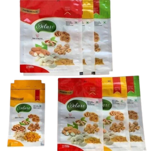 Dry Fruit Packaging Pouch - Printed Plastic Material | Versatile Packaging Solution for Nut Preservation and Freshness Retention