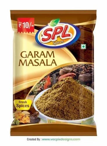 Garam Masala Packaging Pouch - Plastic Material Printed Design for Enhanced Visibility and Branding | Ideal for Spice Retail and Distribution