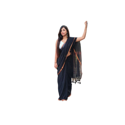 Ladies Black Cotton Sarees