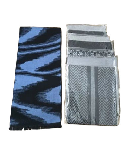 Men Printed Woolen Muffler - Woolen Material, Multicolor Design | Soft, Comfortable, Breathable, No Fade, Modern Pattern