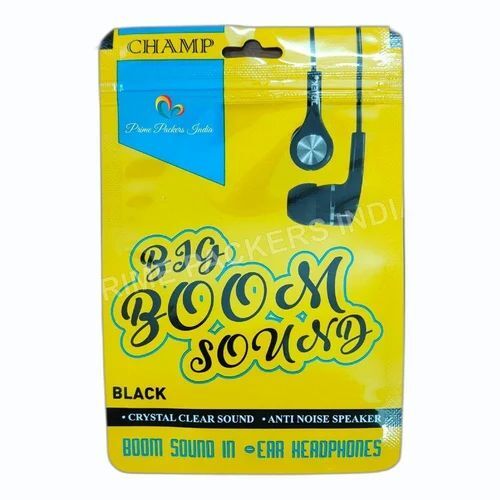 Mobile Accessories Packaging Pouch - Plastic Material, Printed Design for Enhanced Visibility and Protection
