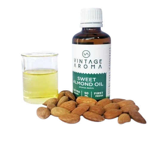 Pure Almond Oil - Cold Pressed, Vegetarian, No Preservatives | 99% Purity, 24 Months Shelf Life, Store in Dry Place