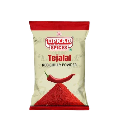 Red Chilli Powder Packaging Pouch - Plastic Material, Printed Design | Durable Packaging Solution for Spice Storage