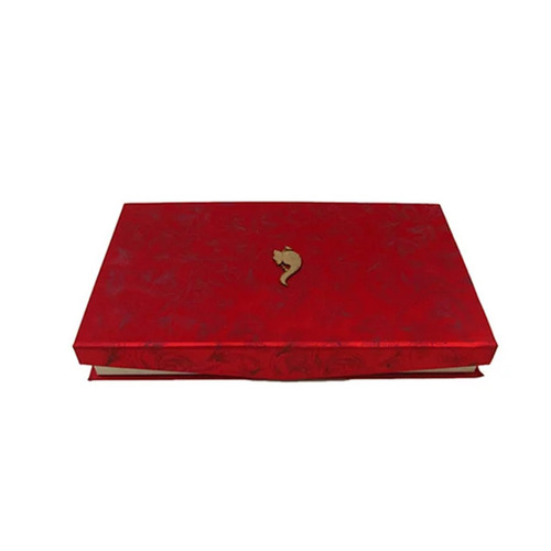 Red Velvet Gift Packaging Box - Cardboard Material, Customized Size, Smooth Surface Texture, Red Color | New Condition, Plain and Printed Patterns