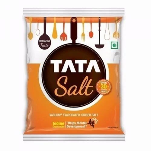Salt Packaging Pouch - Plastic Material, Printed Design | Ideal for Storing and Preserving Salt with Durable and Versatile Use