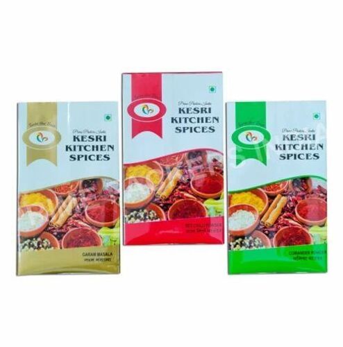Spice Packaging Pouch - Plastic Material, 200 Grm Capacity, Multi Color | Versatile Printed Design for Efficient Spice Storage and Preservation
