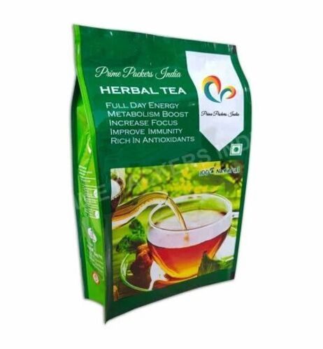 Tea Packaging Pouch - PET (Polyester) Material, Standup Pouch with Printed Design using Rotogravure Technique