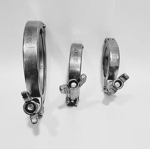 Tri Clover Clamps - Color: Silver