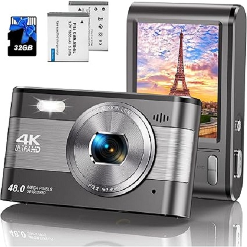 Weochi Digital Camera,4K 48Mp Autofocus Vlogging Camera For Photography