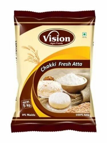 Wheat Flour Packaging Pouch - Plastic, Printed Design | Ideal for Secure Storage and Transport of Wheat Flour