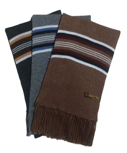 Men's Multicolor Woolen Muffler - Winter Wear, Soft and Comfortable, Breathable, No Fade, Modern Printed Design