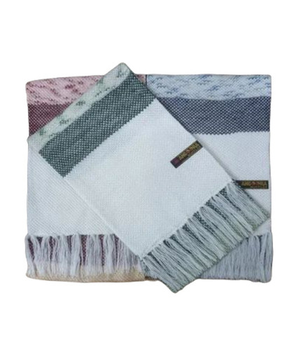 Women White Woolen Muffler - Woolen, Printed, Multicolor | No Fade, Washable, Breathable, Soft and Comfortable, Modern Style for Winter