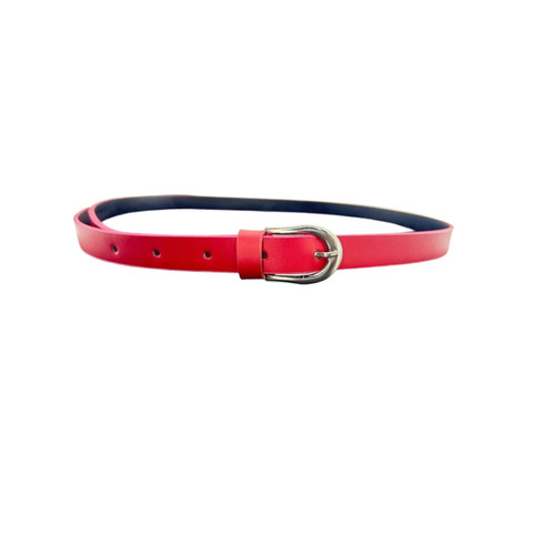PU Leather Belt - 32 Inch Length Pink and Brown Plain Design | Corrosion Resistant Skin Friendly for Casual and Party Wear