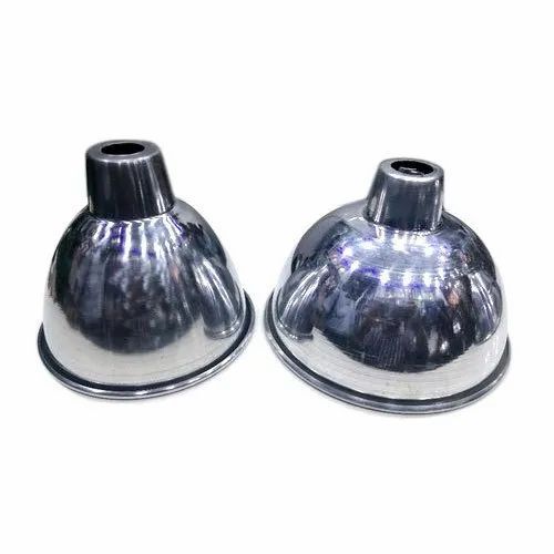 Aluminum Lamp Shade - 8 Inch Cone Shape, Modern Silver Finish with Up-Down Shade Direction