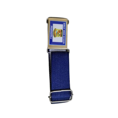 Blue School Uniform Belt - Cotton Material, Small Size 3.0 cm Width, Multicolor Printed Design | Unisex, Skin Friendly, Waterproof, Washable