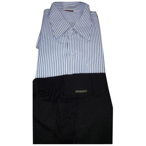 Boys School Uniform - Cotton Blend Customized Size Multicolor | Features: Breathable Long Sleeve O-Neck Collar Allover Print Logo