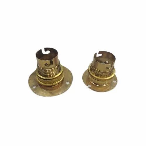 Brass Batten Holder - Brass, 22-27 mm Inner Diameter, 20-25 gm Weight, Golden Color | Industrial Application, Lighting Chain Installation