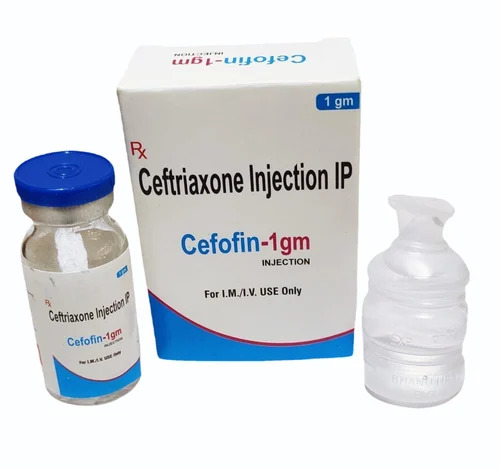 Ceftriaxone Injection - 1 gm , Anti-Bacterial, Medical Grade, Suitable For Adults, Prescription Required, Store in Cool & Dry Place